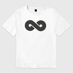 Женская футболка оверсайз Number 008 - бесконечность