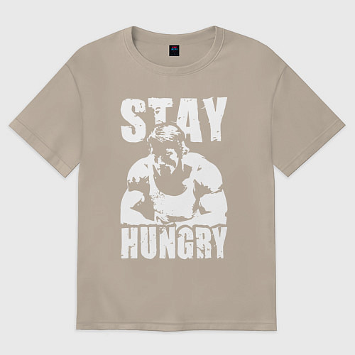 Женская футболка оверсайз Arnold motivation / Миндальный – фото 1