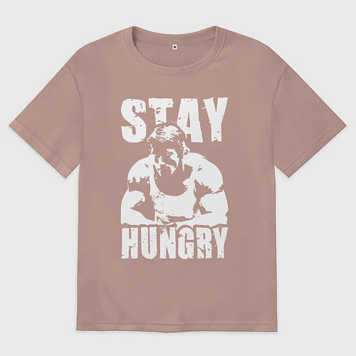 Женская футболка оверсайз Arnold motivation / Пыльно-розовый – фото 1