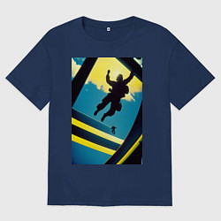 Женская футболка оверсайз Два парашютиста