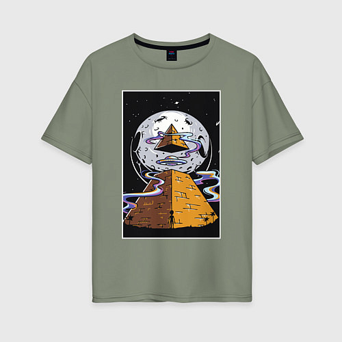 Женская футболка оверсайз Alien UFO / Авокадо – фото 1