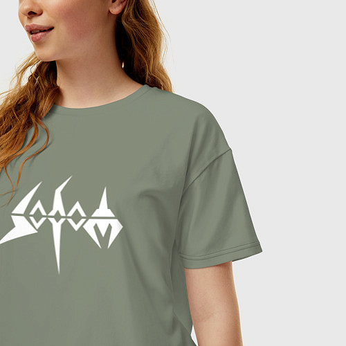 Женская футболка оверсайз Sodom / Авокадо – фото 3