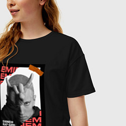 Футболка оверсайз женская Rap god, цвет: черный — фото 2