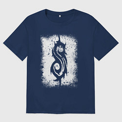 Футболка оверсайз женская Slipknot logo, цвет: тёмно-синий