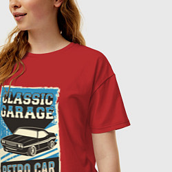 Футболка оверсайз женская Classic garage, цвет: красный — фото 2