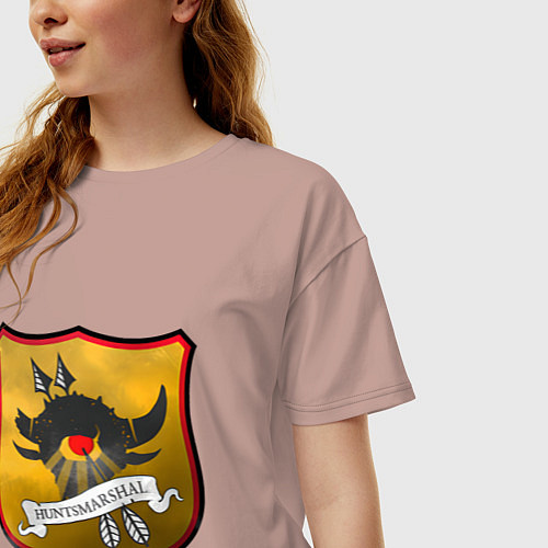 Женская футболка оверсайз Экспедиция Егермейстера Warhammer: Total War / Пыльно-розовый – фото 3