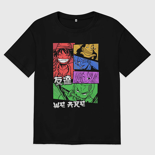 Женская футболка оверсайз One Piece anime / Черный – фото 1
