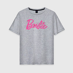 Женская футболка оверсайз Блестящий логотип Барби
