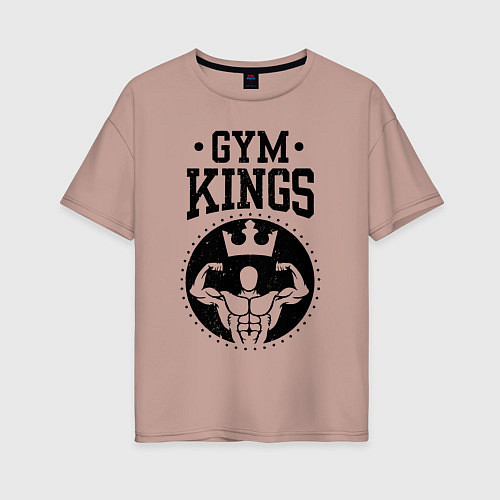 Женская футболка оверсайз Gym kings / Пыльно-розовый – фото 1