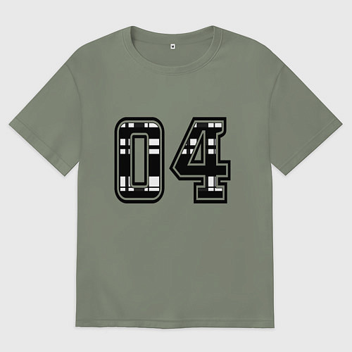 Женская футболка оверсайз Год рождения номер регион 04 / Авокадо – фото 1