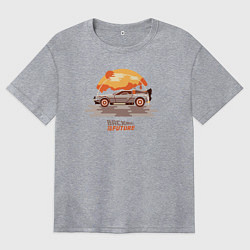 Футболка оверсайз женская Back to the future sun, цвет: меланж