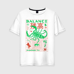 Женская футболка оверсайз Balance in darkness