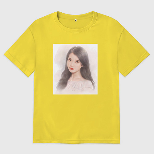 Женская футболка оверсайз Милая АйЮ - IU / Желтый – фото 1