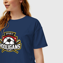 Футболка оверсайз женская Spirit hooligans, цвет: тёмно-синий — фото 2