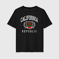 Футболка оверсайз женская Cali republic, цвет: черный