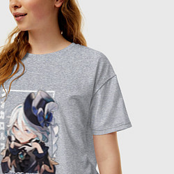 Футболка оверсайз женская God of Justice, цвет: меланж — фото 2