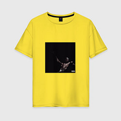 Футболка оверсайз женская Трэвис Скотт - альбом utopia, цвет: желтый