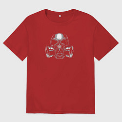 Женская футболка оверсайз Респиратор маска