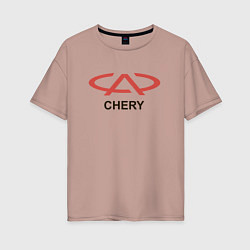 Женская футболка оверсайз Chery Logo