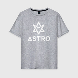 Футболка оверсайз женская Astro logo, цвет: меланж