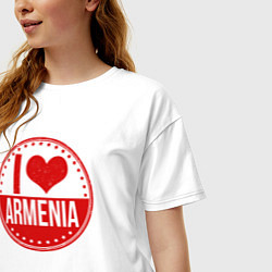 Футболка оверсайз женская Love Armenia, цвет: белый — фото 2