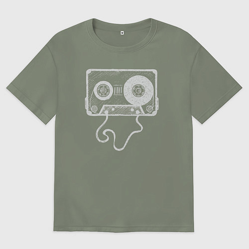 Женская футболка оверсайз Кассетка / Авокадо – фото 1