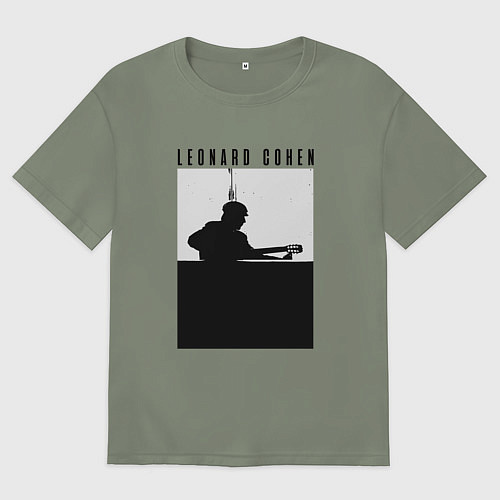 Женская футболка оверсайз Tribute to Leonard Cohen / Авокадо – фото 1