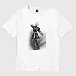 Футболка оверсайз женская Горский танец, цвет: белый