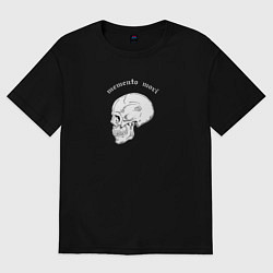 Футболка оверсайз женская Skull Memento Mori, цвет: черный
