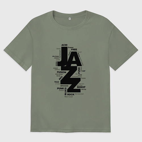 Женская футболка оверсайз Jazz Styles BW2 / Авокадо – фото 1