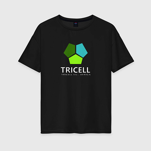 Женская футболка оверсайз Tricell Inc / Черный – фото 1