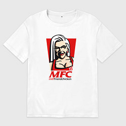 Футболка оверсайз женская MFC Milf, цвет: белый