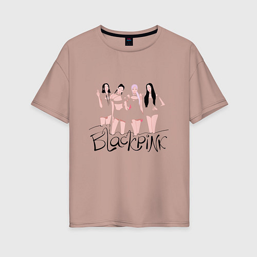 Женская футболка оверсайз Популярные девчонки / Пыльно-розовый – фото 1
