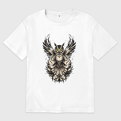 Женская футболка оверсайз Король сов / Белый – фото 1