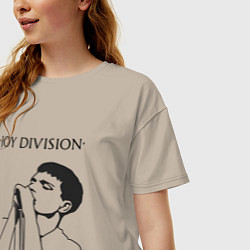 Футболка оверсайз женская Йен Кёртис Joy Division, цвет: миндальный — фото 2