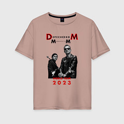 Футболка оверсайз женская Depeche Mode 2023 Memento Mori - Dave & Martin 03, цвет: пыльно-розовый