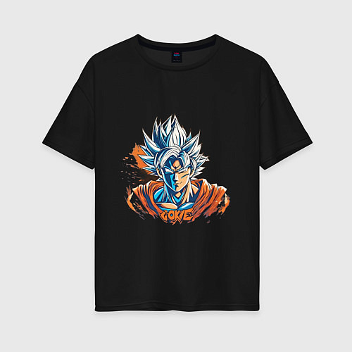 Женская футболка оверсайз Goku / Черный – фото 1