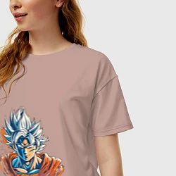 Футболка оверсайз женская Goku, цвет: пыльно-розовый — фото 2