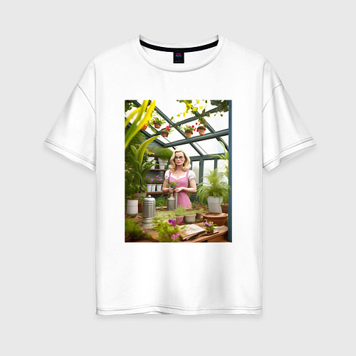Женская футболка оверсайз Барби: биологические эксперименты / Белый – фото 1