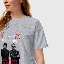 Футболка оверсайз женская Depeche Mode 2023 Memento Mori - Dave & Martin 04, цвет: меланж — фото 2