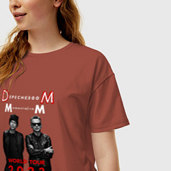 Футболка оверсайз женская Depeche Mode 2023 Memento Mori - Dave & Martin 04, цвет: кирпичный — фото 2