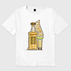 Женская футболка оверсайз Текила с лаймом