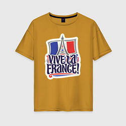 Женская футболка оверсайз Vive la France