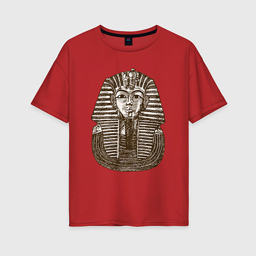 Женская футболка оверсайз Статуя Сфинкса / Красный – фото 1