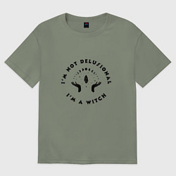 Женская футболка оверсайз Надпись Я ведьма