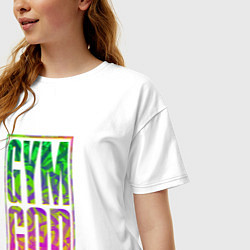 Футболка оверсайз женская Gym god, цвет: белый — фото 2