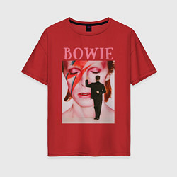 Женская футболка оверсайз David Bowie 90 Aladdin Sane