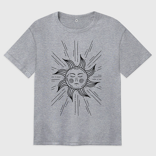 Женская футболка оверсайз Baroque Sun / Меланж – фото 1