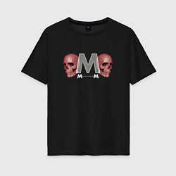 Женская футболка оверсайз Depeche Mode - Skulls Memento Mori