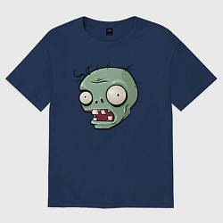 Женская футболка оверсайз PvZ Голова зомби